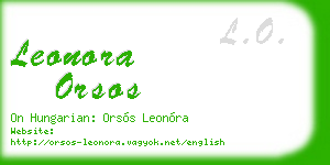 leonora orsos business card